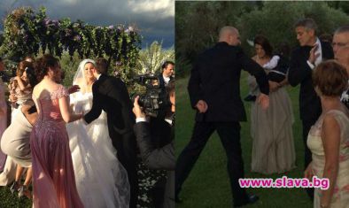 Джордж Клуни на сватбата на щерката на Илия Павлов