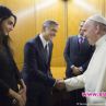 Джордж Клуни, Ричард Гиър и Салма Хайек се срещнаха с Папа Франциск