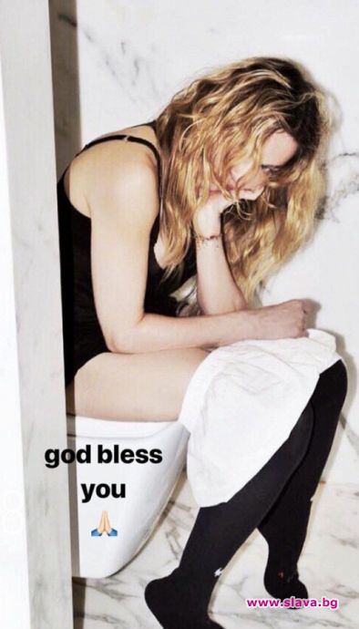 Нова странна снимка пусна в Инстаграм попиконата Мадона На нея