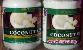 В магазините за здравословни храни кокосовото масло се предлага като