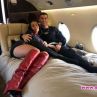 Кристиано и Джорджина се излегнаха удобно в частен самолет