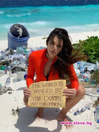 От Малдивите: Диляна Попова иска плажове без пластмаса