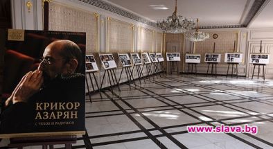 Крикор Азарян с Чехов и Радичков е логото на изложбата,