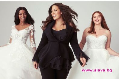 В колаборация с марката за сватбени рокли “Pronovias” бременната модна