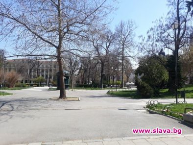 Това е градската градина в София в 14,30 ч. днес.