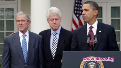 Бившите президенти на Съединените щати Барак Обама Джордж Уокър Буш