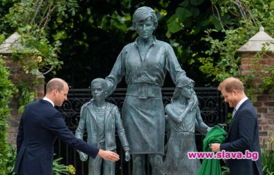 Принцовете Уилям и Хари откриха статуя на майка си принцеса