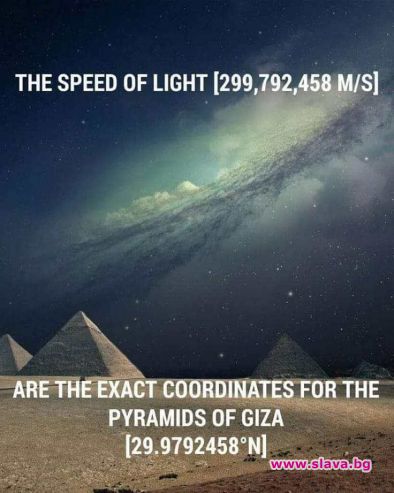 Скороста на светлината 299 792 458 M S и координатите на