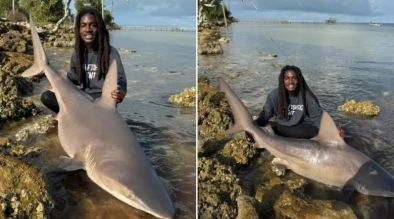 Мъж хвана акула с голи ръце на плаж във Флорида, без да му пука