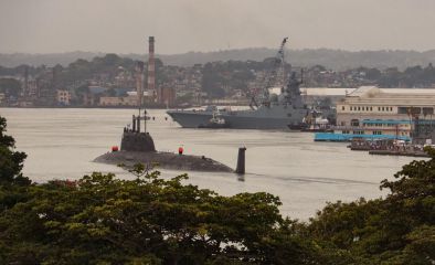 Американска бойна подводница акостира в американската база в залива Гуантанамо