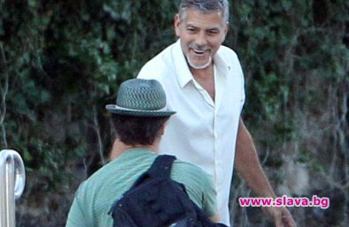 Едуард Нортън на почивка при Клуни