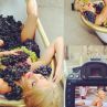 Елена Кучкова легна във вана с грозде