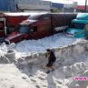 Двуметрова ледена покривка след градушка в Мексико 