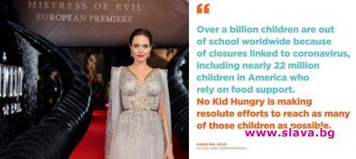 Анджелина Джоли дарява 1 милион долара на деца в нужда