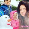 Йончева направи снежен човек с децата