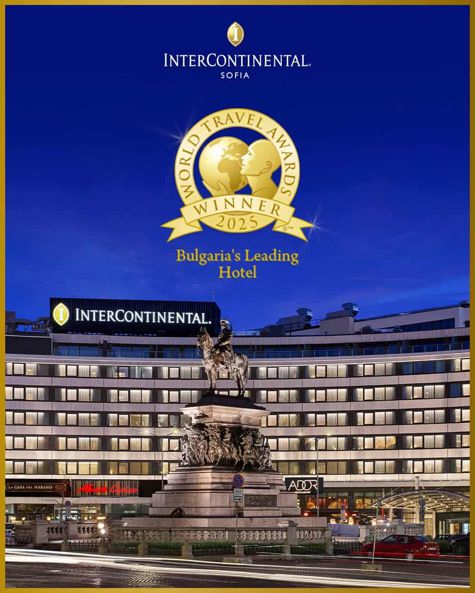 InterContinental Sofia е отличен като „Водещ хотел на България“ за 2025 г.