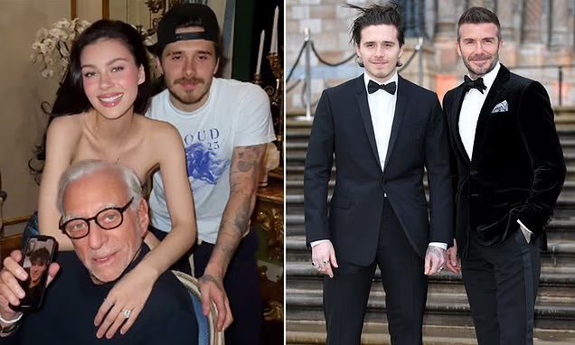 Как жена му издържа Бруклин Бекъм, скарана с Виктория, че облякла Валентино, а не нейна рокля на сва