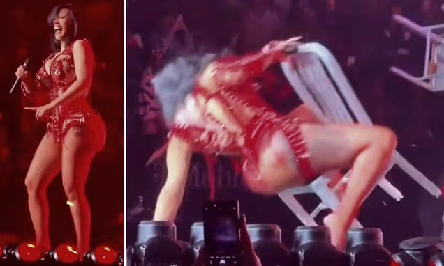 Карди Би падна на сцената