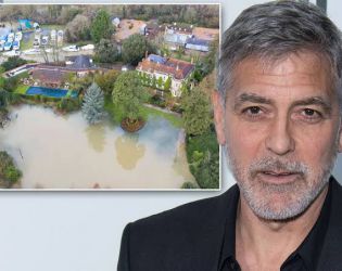 Многомилионните домове на Джордж Клуни, Ръсел Бранд и Деби МакГий бяха наводнени