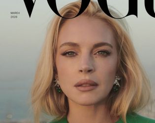 Линдзи Лоън е корицата на март 2026 на Vogue Arabia