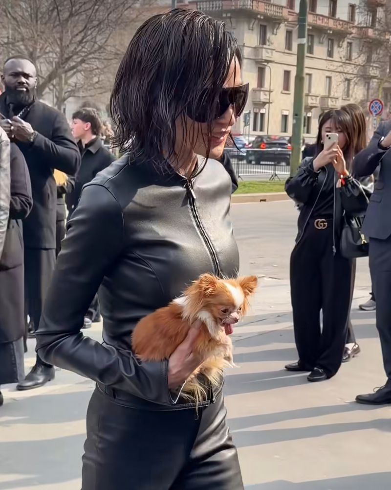 Деми Мур на ревюто на Gucci в Милано с нова визия