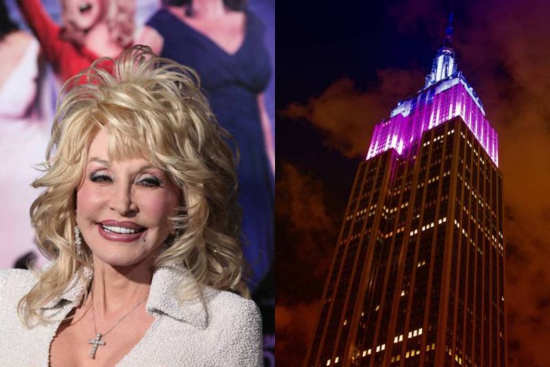 Empire State Building светна в розово в памет на Доли Партън