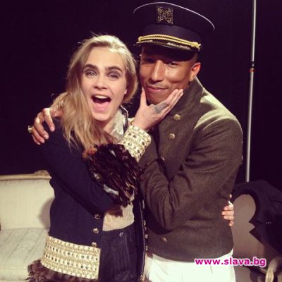 slava.bg :  Cara Delevingne and Pharrell Williams