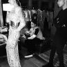 Александра Амброзио пусна снимка от последните проби с дизайнера на Balmain Оливие Рустейн, създал тази рокля специално за моделката.